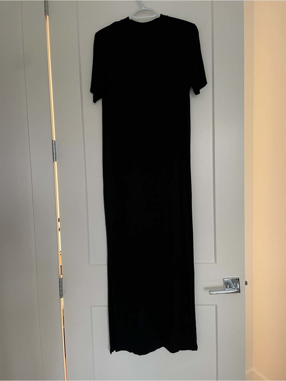 Simons Black Short-Sleeve Maxi Dress